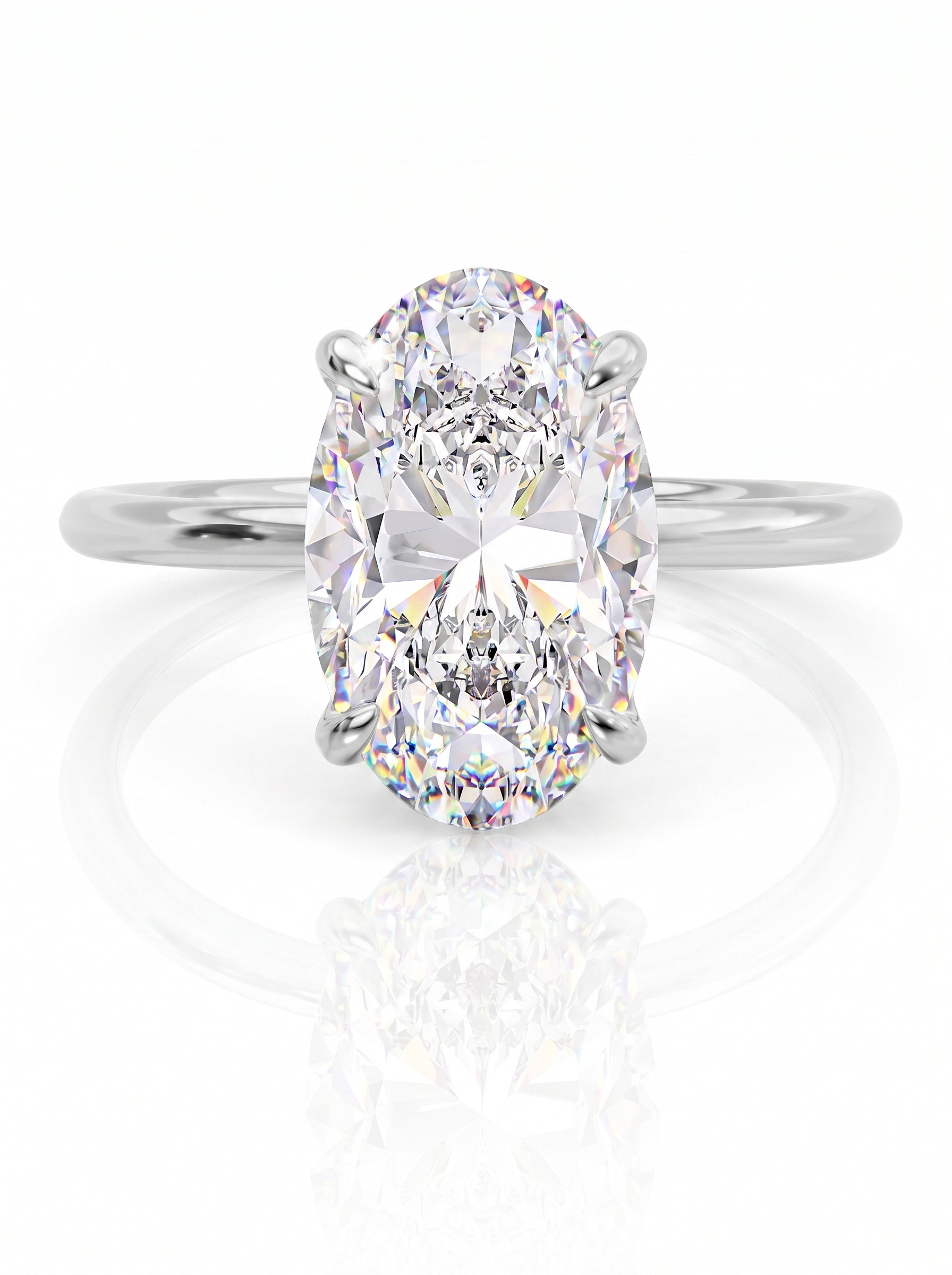 Theia Oval Diamond Ring｜925 Sterling Silver