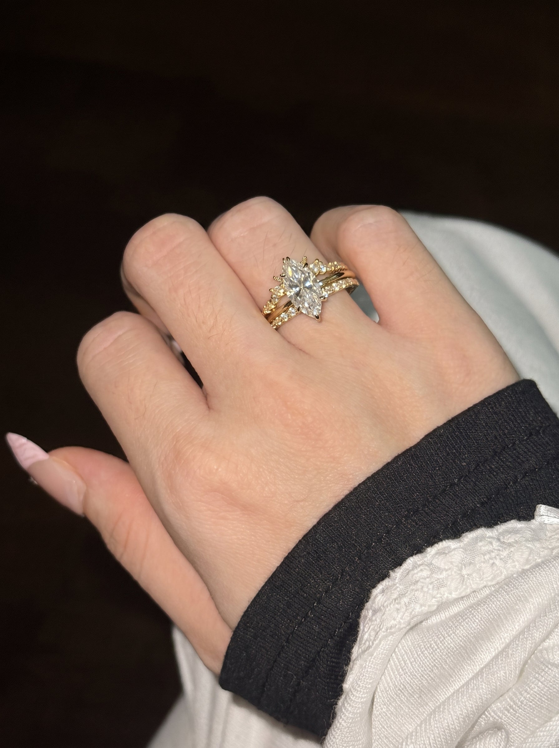 Marchioness Moissanite Ring｜925 Sterling Silver
