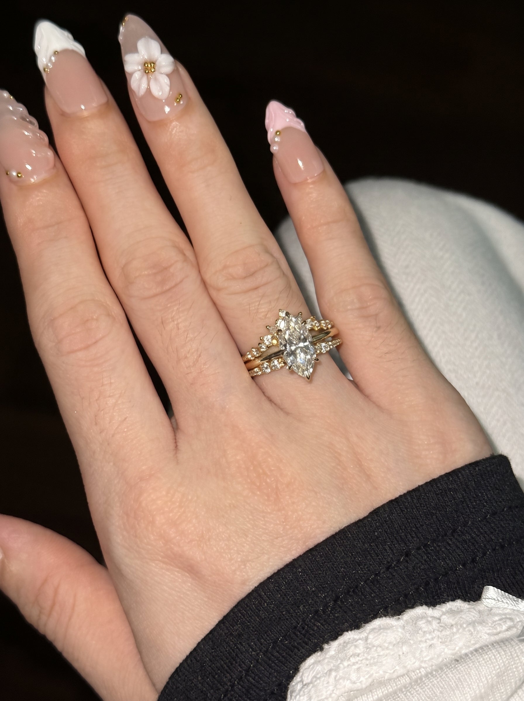 Marchioness Moissanite Ring｜925 Sterling Silver