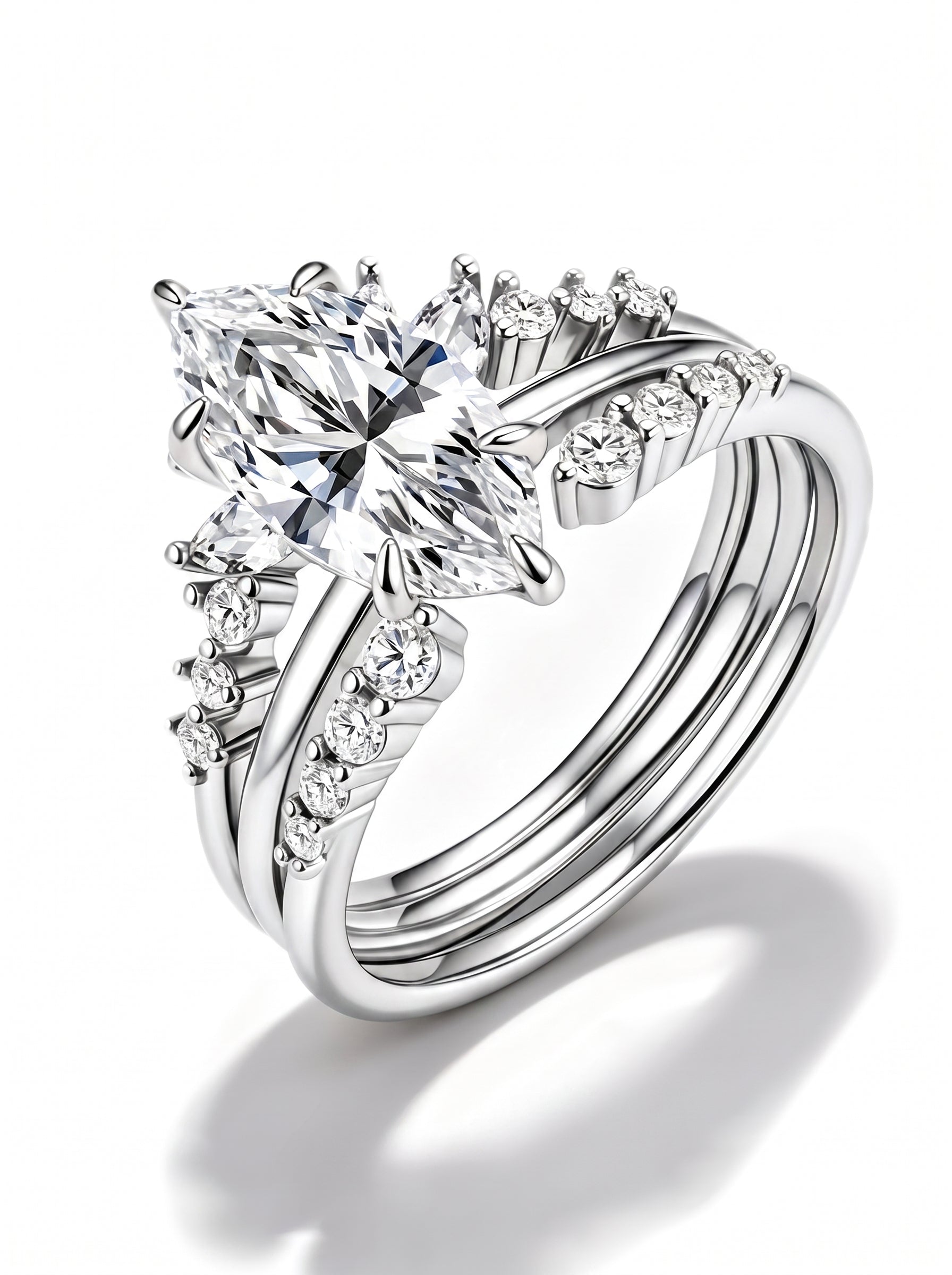 Marchioness Moissanite Ring｜925 Sterling Silver