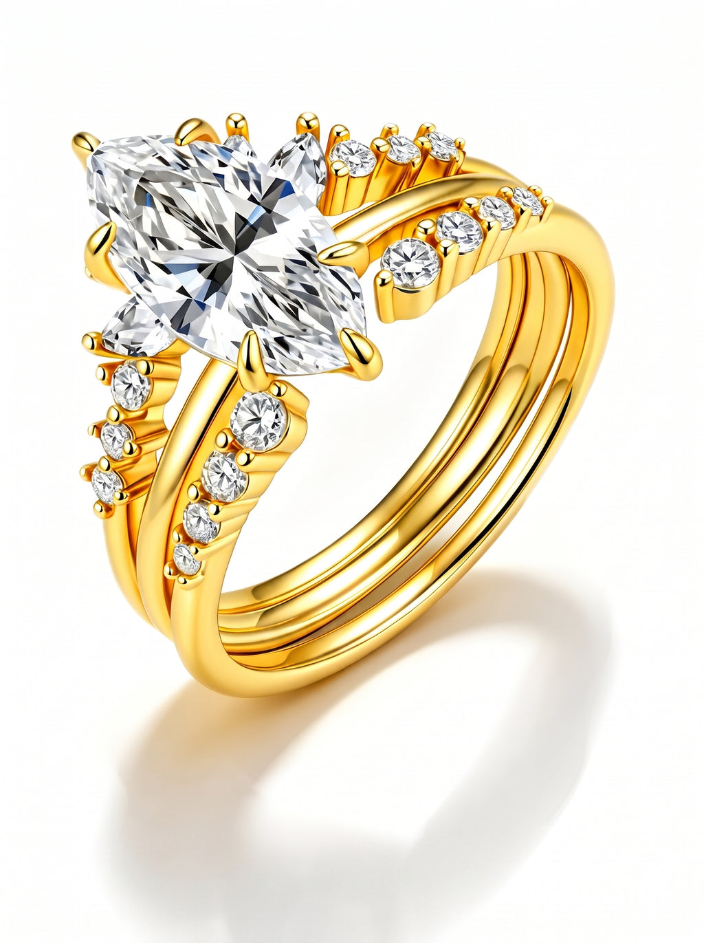 Marchioness Moissanite Ring｜925 Sterling Silver